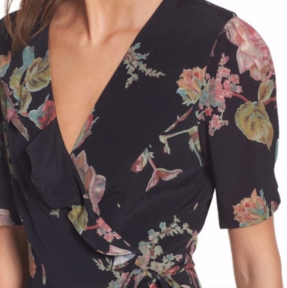 Revolve Privacy Please Floral V-neck Wrap Dress Size Small - Picture 4 of 13